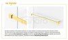 NEW TRENDY Kabina ścianka WALK-IN AVEXA GOLD SHINE z wieszakiem relingowym 120x200 EXK-3229