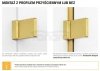 NEW TRENDY Kabina ścianka prysznicowa walk-in AVEXA GOLD BRUSHED 140x200 EXK-3139