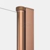 NEW TRENDY Kabina prysznicowa New Soleo Copper Brushed, pojedyncze drzwi, z dodatkową ścianką 100x120x195 K-1994