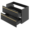 MEGSTYL VESPER-01 Szafka pod umywalkę 80cm czarny mat VESPER-0000-0005990