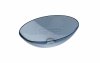 BESCO Umywalka 50x35 Anya Ocean Breeze + maskownica czarny matt #UMA-50-OBB