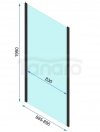 REA - Kabina Prysznicowa Przyścienna RAPID SLIDE Black-Czarna  /drzwi 120 + ścianka 90 x2 + ramię x2/