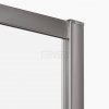 NEW TRENDY Kabina prysznicowa PRIME GUNMETAL BRUSHED 2D kwadratowa przyścienna U 90x90x200 szkło czyste 6mm Active Shield 2.0 K-4957