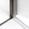 NEW TRENDY Kabina prysznicowa NEW SOLEO GUNMETAL BRUSHED 2D prostokątna U 70x100x195 szkło czyste 6mm Active Shield - wahadłowe K-2176