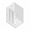 NEW TRENDY Kabina prysznicowa przesuwna SMART GUNMETAL BRUSHED 1D walk-in U 80x200 szkło czyste 8mm Active Shield 2.0 - WSPORNIK SKOŚNY EXK-7939-WU