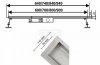 AQUALine - Odpływ liniowy posadzkowy złoty/gold 2w1 pod płytkę 100cm L04GL