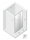 NEW TRENDY Drzwi prysznicowe wnękowe AVEXA WHITE 130x200 EXK-2697/2698