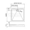 NEW TRENDY BRODZIK KWADRATOWY 90x90x15,5  CANTARE B-0275