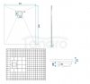 REA - Brodzik prysznicowy MAGNUM CARRARA WHITE 80x100