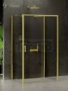 NEW TRENDY Kabina prysznicowa przyścienna PRIME LIGHT GOLD 110x90x200 K-1106/K-1134