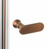 NEW TRENDY Kabina prysznicowa New Soleo Copper Brushed, pojedyncze drzwi, z dodatkową ścianką 90x80x195 K-1984