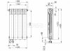 ARMATURA KRAKÓW KFA Grzejnik aluminiowy G500F/D/4 z dolnym lewym zasilaniem kątowym 789-043-44