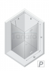 NEW TRENDY Kabina prysznicowa New Soleo, drzwi składane, pojedyncze 90x80x195 D-0149A/D-0087B LEWA