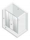 NEW TRENDY Drzwi prysznicowe wnękowe przesuwne PRIME 130x200 D-0356A