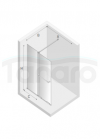 NEW TRENDY Kabina prysznicowa walk in 140x200 Smart Light Gold, przesuwna, wspornik skośny, reling EXK-6733-WU
