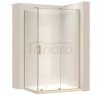 REA - Kabina Prysznicowa MONTANA Gold Brush / Złota Szczotkowana 130x100  /drzwi 130 + ścianka 100/