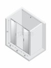 NEW TRENDY Drzwi wnękowe SMART COPPER BRUSHED 2D U 130x200 szkło czyste 8mm Active Shield 2.0 EXK-7661