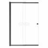 BESCO Parawan wannowy przesuwny 100x150 Easy Slide Gun Metal 100 PESGM-2S