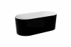 BESCO Wanna wolnostojąca Lova Matt B&W 160 + klik-klak chrom #WMM-160LBKS
