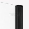 NEW TRENDY Kabina prysznicowa prostokątna PRIME BLACK 140x70x200 drzwi przesuwne black mat