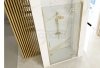 REA - Drzwi prysznicowe składane, łamane HUGO 80 Gold Brush / Złote Szczotkowane + listwa magnetyczna wymagana do montażu we wnęce