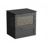 KROFAM - Szafka pod umywalkę CHIC 60cm,  2 szuflady, czarny satyna/złoto  CH 5970-45/43Z-W