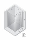 NEW TRENDY Kabina prysznicowa REFLEXA BLACK 1D prostokątna L 80x90x200 szkło czyste 6mm Active Shield 2.0 EXK-4916
