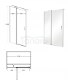 BESCO Drzwi wnękowe prysznicowe uchylne EXO-C BLACK 110cm ECB-110-190C