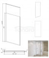 BESCO Ścianka walk-in Icon Chrom 110x200 z regulowanym profilem ICH-110-200C