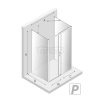 NEW TRENDY Kabina prysznicowa przyścienna PRIME LIGHT GOLD 100x80x200 K-1101/K-1129