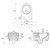 CERSANIT - Zestaw C694 stelaż podtynkowy mechaniczny SYSTEM 40 MECH + miska zawieszana bezkołnierzowa INVERTO by Cersanit CERSANIT VORTEX + deska duroplastowa wolnoopadająca z funkcją łatwego wypinania + przycisk chrom błyszczący  S4025-002