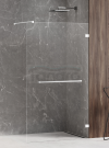 NEW TRENDY Kabina prysznicowa AVEXA WHITE walk-in 110x200 szkło czyste 8mm Active Shield 2.0 WIESZAK EXK-2954