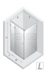 NEW TRENDY Kabina prysznicowa Avexa 90x100x200, pojedyncze drzwi szkło 6mm z powłoką ACTIVE SHIELD EXK-1473/EXK-1474