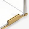 NEW TRENDY Kabina prysznicowa SMART GOLD BRUSHED 1D prostokątna U 120x110x200 szkło czyste 8mm Active Shield 2.0 - UCHWYT RELING EXK-7573