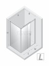 NEW TRENDY Kabina prysznicowa PRIME GUNMETAL BRUSHED 1D kwadratowa L 100x100x200 szkło czyste 6mm Active Shield 2.0 K-4799