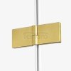 NEW TRENDY Kabina prysznicowa AVEXA GOLD BRUSHED złoto szczotkowane 1D kwadratowa L 90x90x200 szkło czyste 6mm Active Shield 2.0 EXK-1744