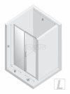 NEW TRENDY Drzwi wnękowe PRIME COPPER BRUSHED 1D L 110x200 szkło czyste 6mm Active Shield 2.0 D-0814A