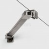 NEW TRENDY Drzwi wnękowe NESTA GUNMETAL BRUSHED 1D P 80x200 czyste 6mm Active Shield 2.0 D-0928A