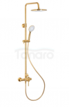 ARMATURA KRAKÓW KFA MOZA BRUSHED GOLD deszczownia z baterią natryskową 5036-910-31