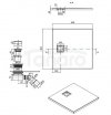 CERSANIT - brodzik kwadratowy TAKO Slim 90 x 4 biały mat + syfon  S932-158