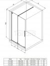 DEANTE Ścianka prysznicowa walk-in - przesuwna czarna 90x195 KTJ_N39R
