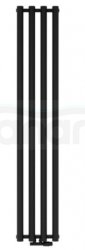 AQUAFORM - Grzejnik łazienkowy ASAMI pionowy 1500X242 312W / przył. dolne 50MM czarny  GRŁ-G/A-1500X242-C