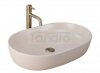 REA - Umywalka nablatowa CLEO 61 Beige Matt / Beżowa matowa