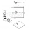 CERSANIT - brodzik kwadratowy TAKO Slim 80 x 4 szary mat + syfon  S932-161