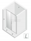 NEW TRENDY Drzwi wnękowe prysznicowe przesuwne PRIME WHITE 140x200 D-0408A/D-0409A