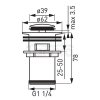 FERRO - Zawór spustowy G5/4, czarny  S283-BL-B