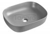 AQUAFORM - umywalka nablatowa ASTURIA GRIS prostokątna 49x39,5 cm, kolor szary mat  AQ.448-0237749