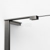 NEW TRENDY Kabina prysznicowa NESTA GUNMETAL BRUSHED WALK-IN U 120x200 szkło czyste 8mm Active Shield 2.0 - WSPORNIK KĄTOWY K-1759-WL