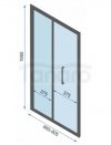REA - Kabina Prysznicowa Przyścienna RAPID FOLD Black - Czarna /drzwi 90 + ścianka 90 x2 + ramię x2