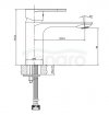 CERSANIT - Bateria umywalkowa sztorcowa CREA czarna  S951-331